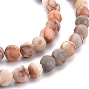 Netstone perler. Rødlige nuancer. 6.5 mm.